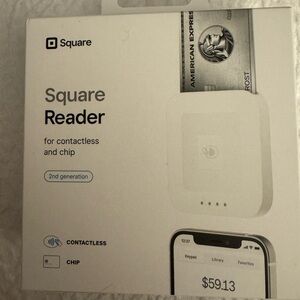 Square White Contactless and Chip Reader